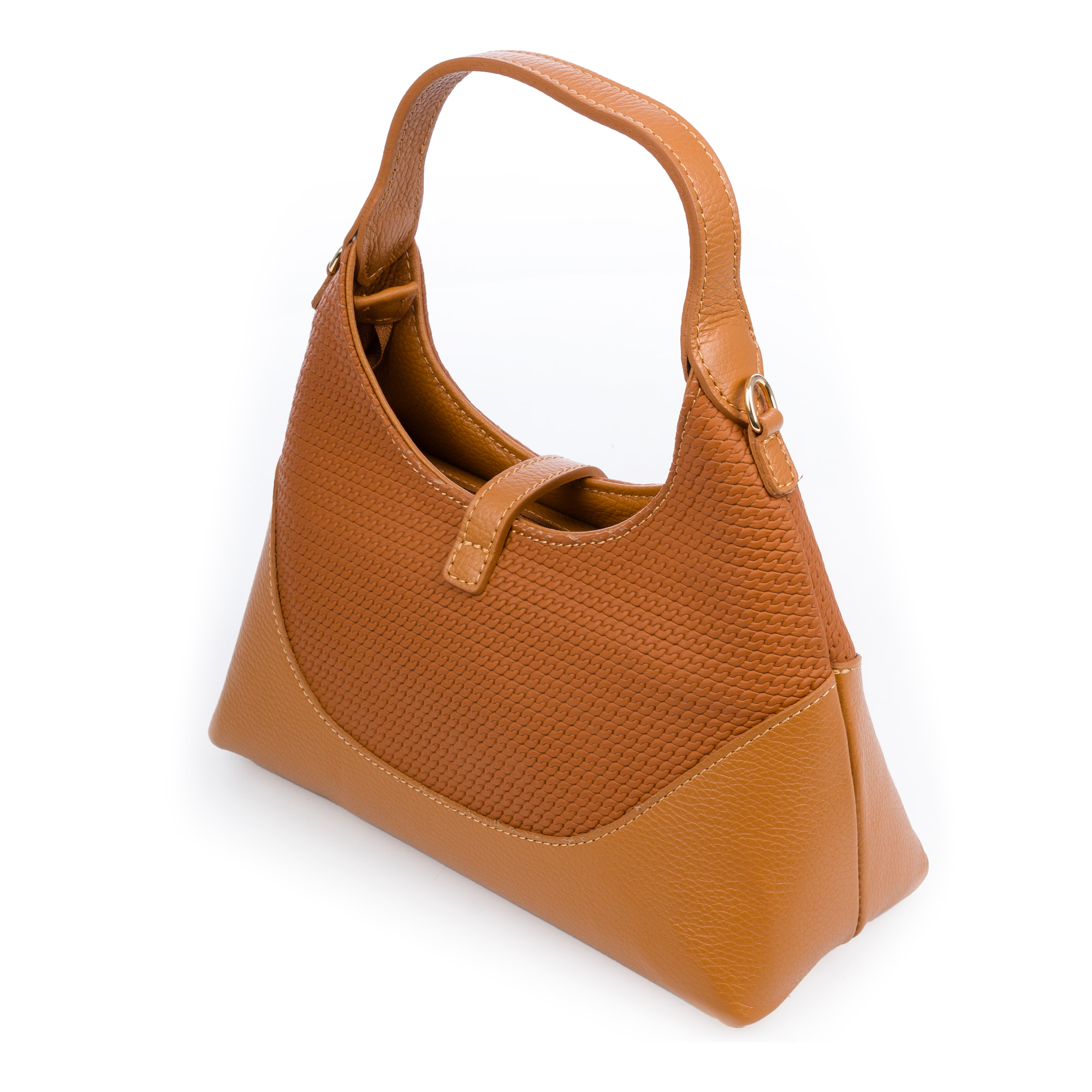 Belgioioso Bolso de hombro Mujer. Piel auténtica acabado Dollaro estampado