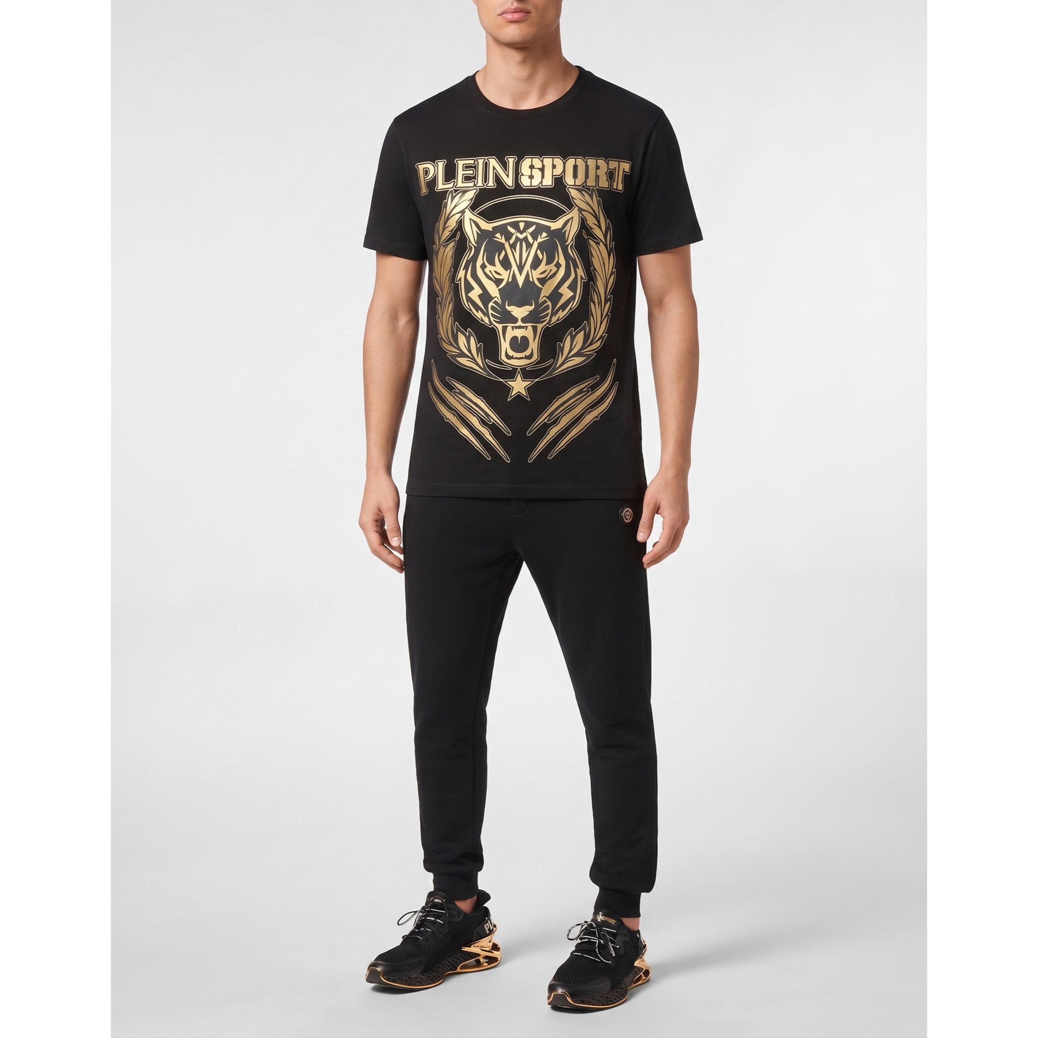 PLEIN SPORT Camiseta de cuello redondo y manga corta TIGER