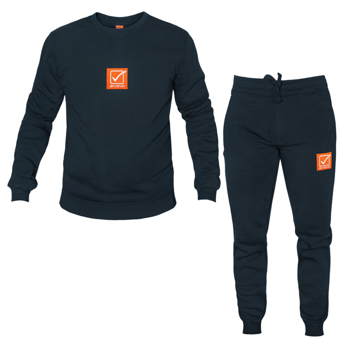 Tuta Uomo GIVOVA Zip Cotone Felpato 4 Modelli