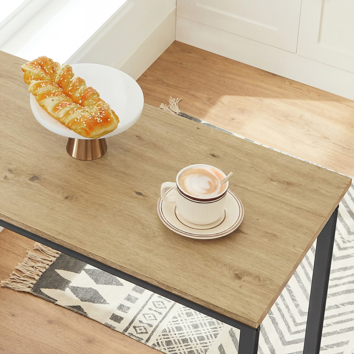 Set Bar Industriale con Tavolo e 2 Sgabelli Rovere Artisan