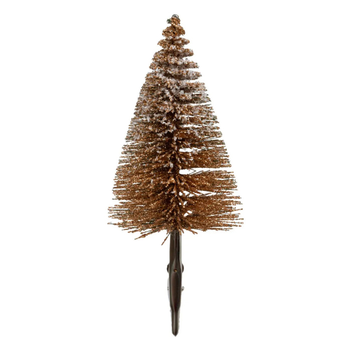 Décoration de sapin sapin x4 marron 15cm