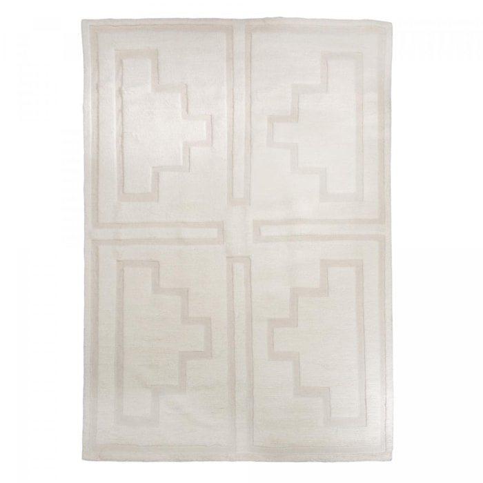 Authentique tapis Noué main en relief en laine