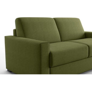 Canapé droit convertible 3 places en tissu chenille - ouverture express - ANZIO