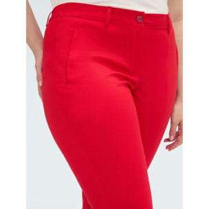 Fiorella Rubino - Pantaloni New York in cotone stretch - Rosso