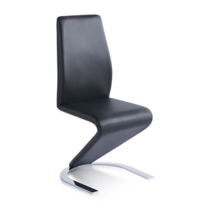 Pack 2 sillas de comedor Rin símil piel Negro