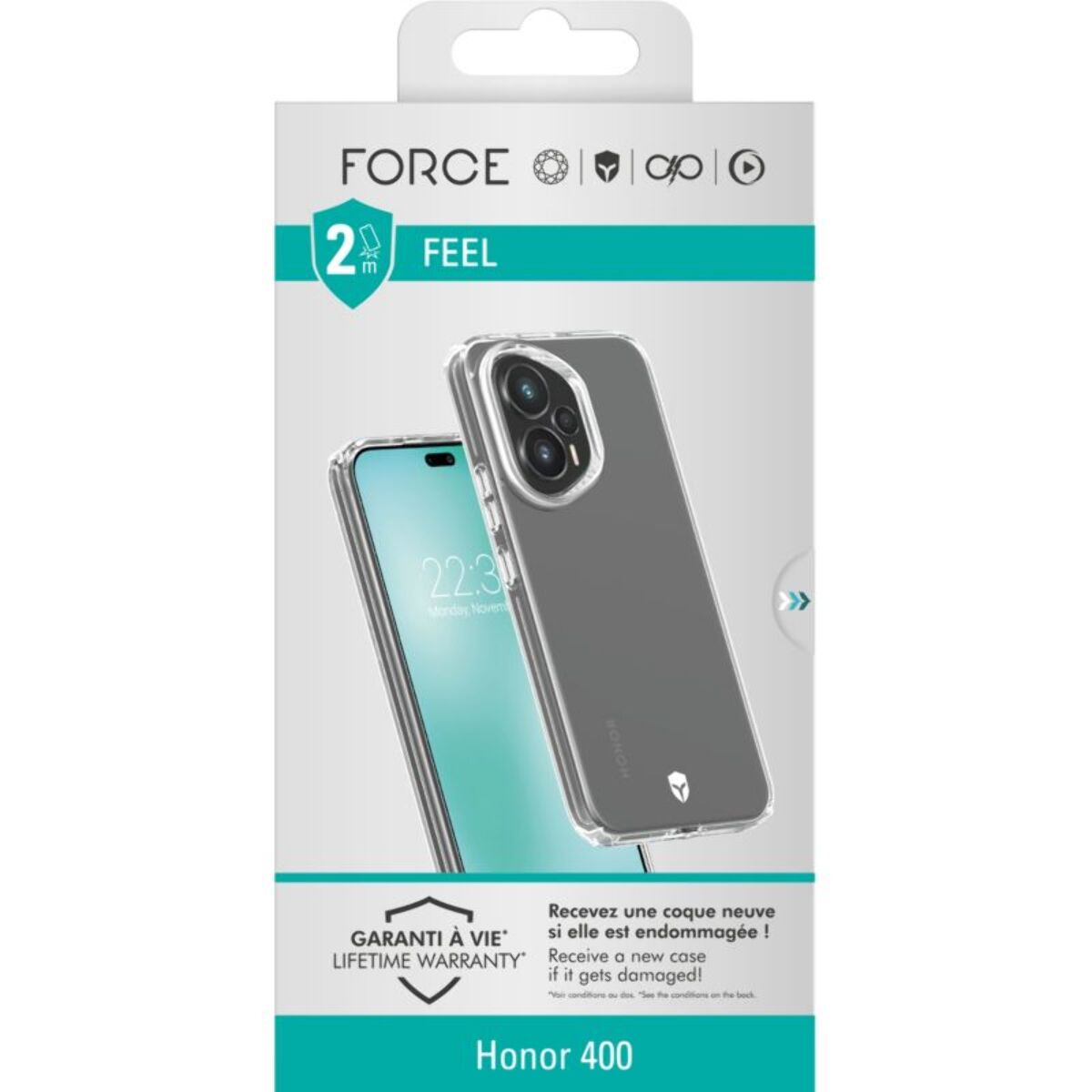 Coque FORCE CASE Honor 400 transparent