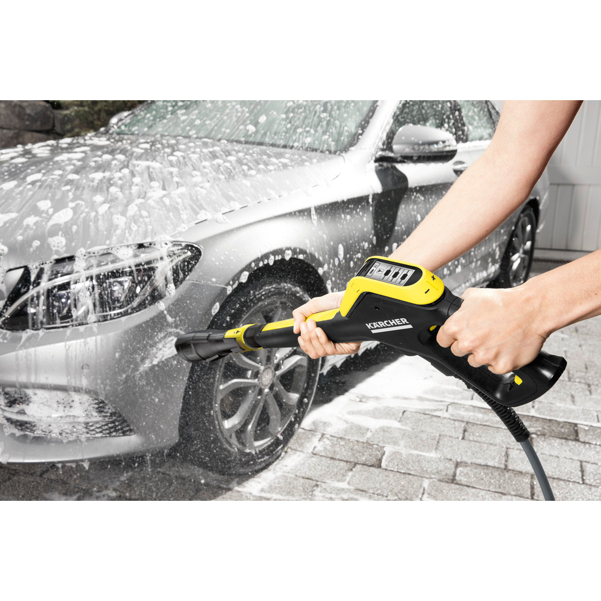 Nettoyeur haute pression Karcher K 7 Premium Smart Control Flex Ecobooster 180 bars 600 L/h 3000 W enrouleur flexible antivrille 10m