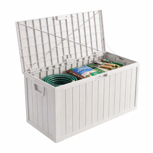 Neo 75 - Baule Portaoggetti da Giardino 110x46x53 cm 285 lt Contenitore Lucchettabile in Resina Bianco