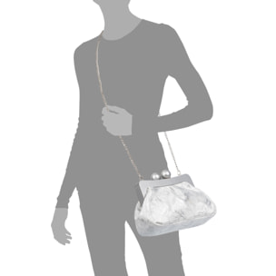 Bormida Bolso bandolera Mujer. Fabricado en madera y tela con diseños florales.
