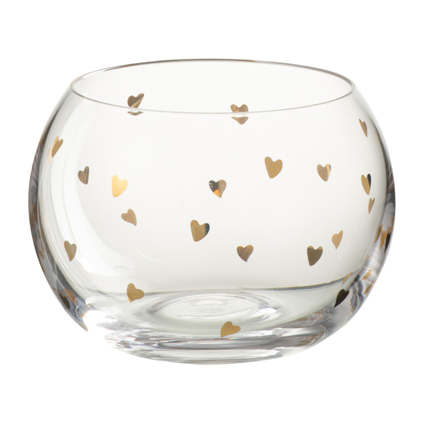 J-Line verre Coeur - verre - transparent/or