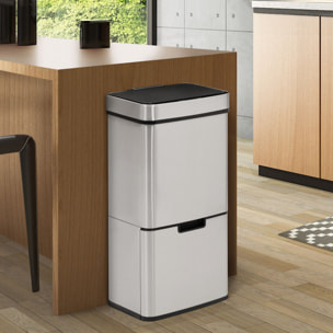 Poubelle automatique spéciale tri 72L