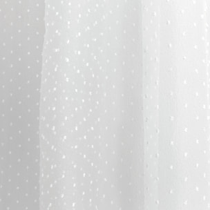 Voilage plumetis en organza avec œillets - Blanc