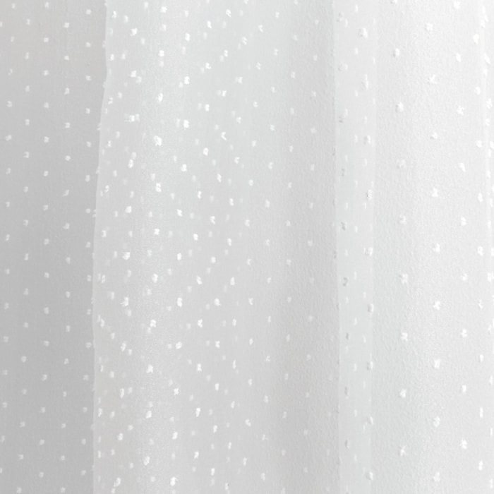 Voilage plumetis en organza avec œillets - Blanc