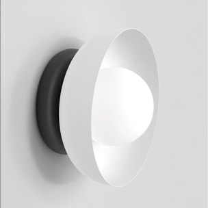 Lampada da parete Ozzy in acciaio e vetro