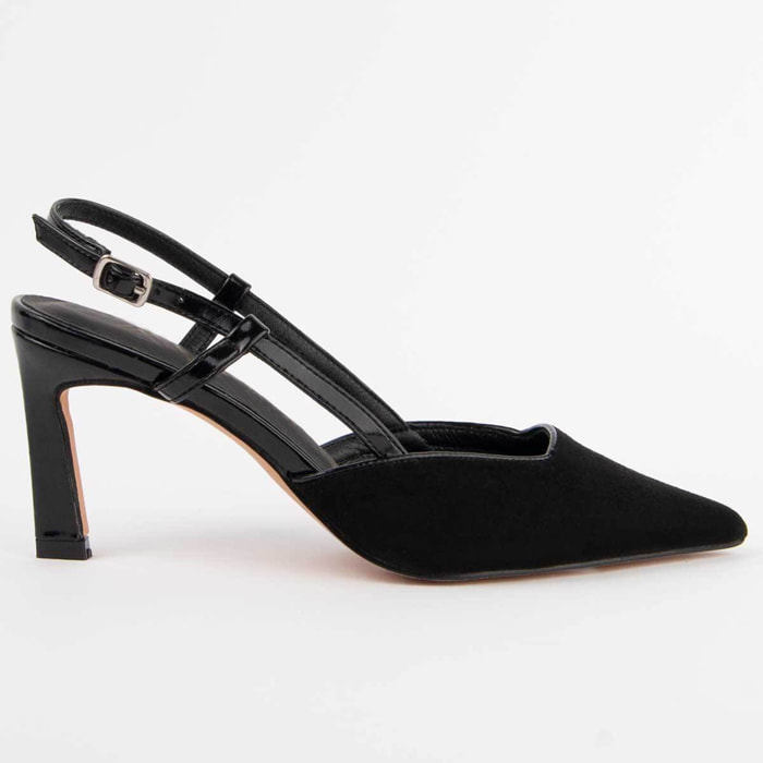 Zapato De Tacón - Negro - Altura: 6 Cm