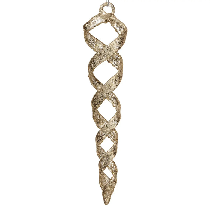 SDN VERRE GOUTTE STRIE OR 17CM