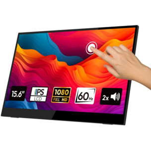 Ecran pc portable LOGICOM Nomad Display FHD 16" IPS Full HD Tactile USB-C Support intégré pliable