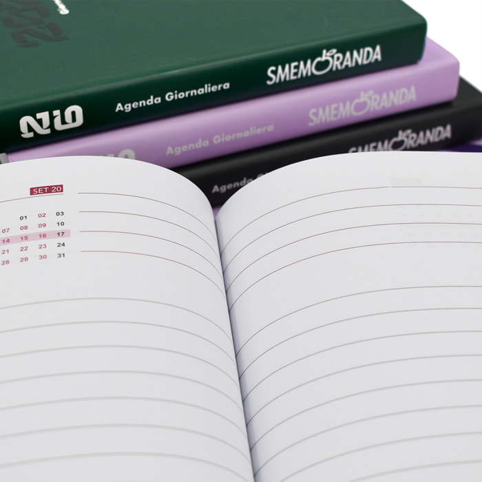 Agenda Smemoranda Everyday 2026 Giornaliera 12 mesi ,A5, Nero