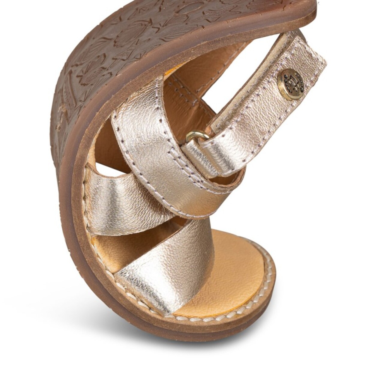 SANDALIA BAREFOOT PIEL CHETTO PALA ORO
