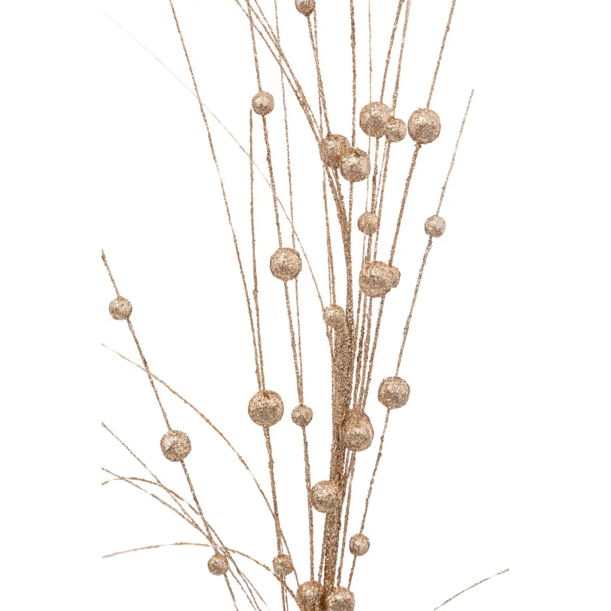 Branche de roseau avec billes dorées 95cm