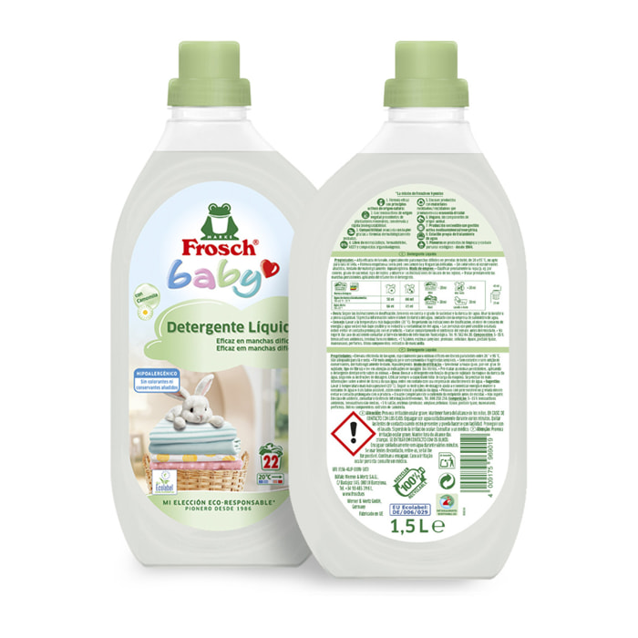 Pack 5X Baby detergente, Frosch, 1500 ml