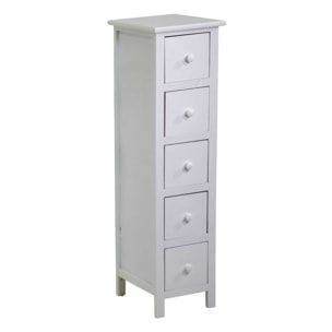 Mobiletto Eleonora Vacchetti bianco 5 cassetti cm25x28h92