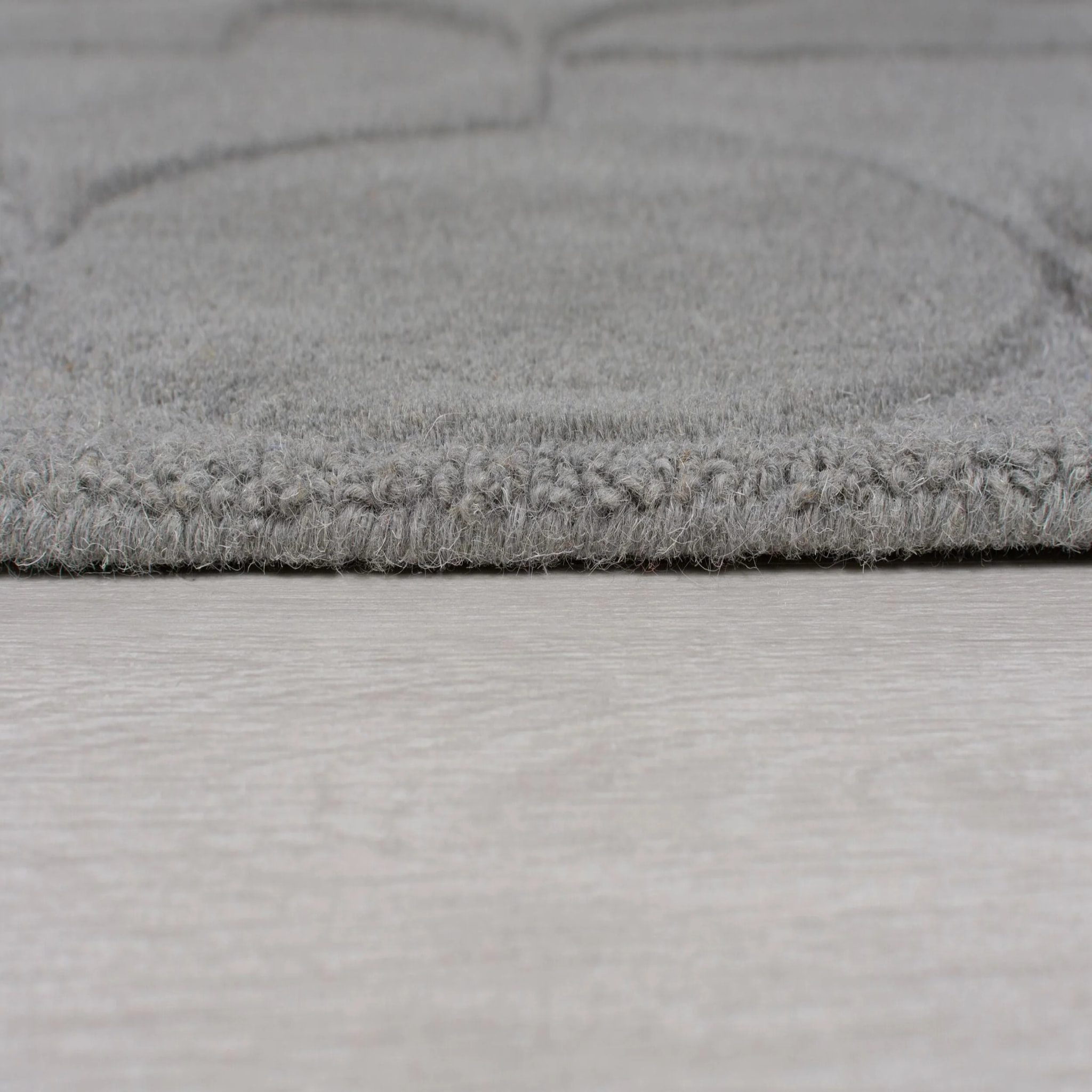 Tapis en laine rond GIGI Gris