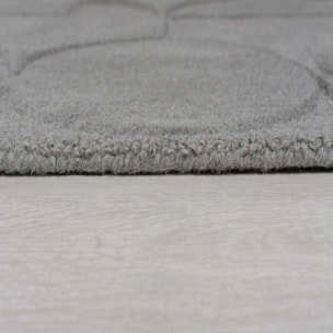 Tapis en laine rond GIGI Gris