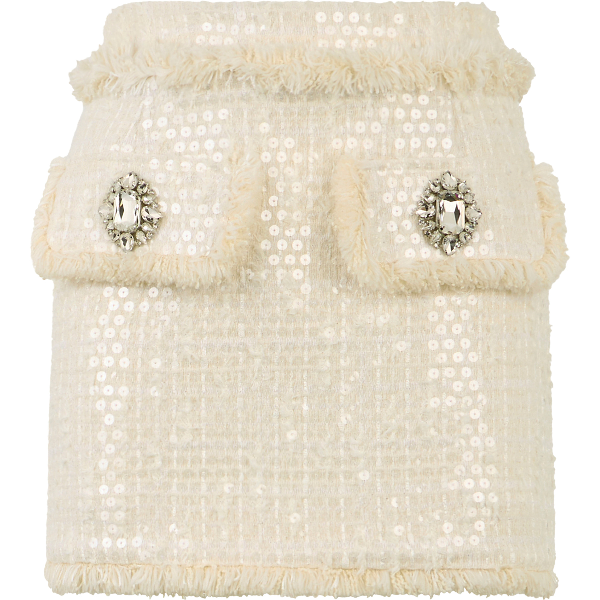 PHILIPP PLEIN Tweed Mini Skirt Paillettes