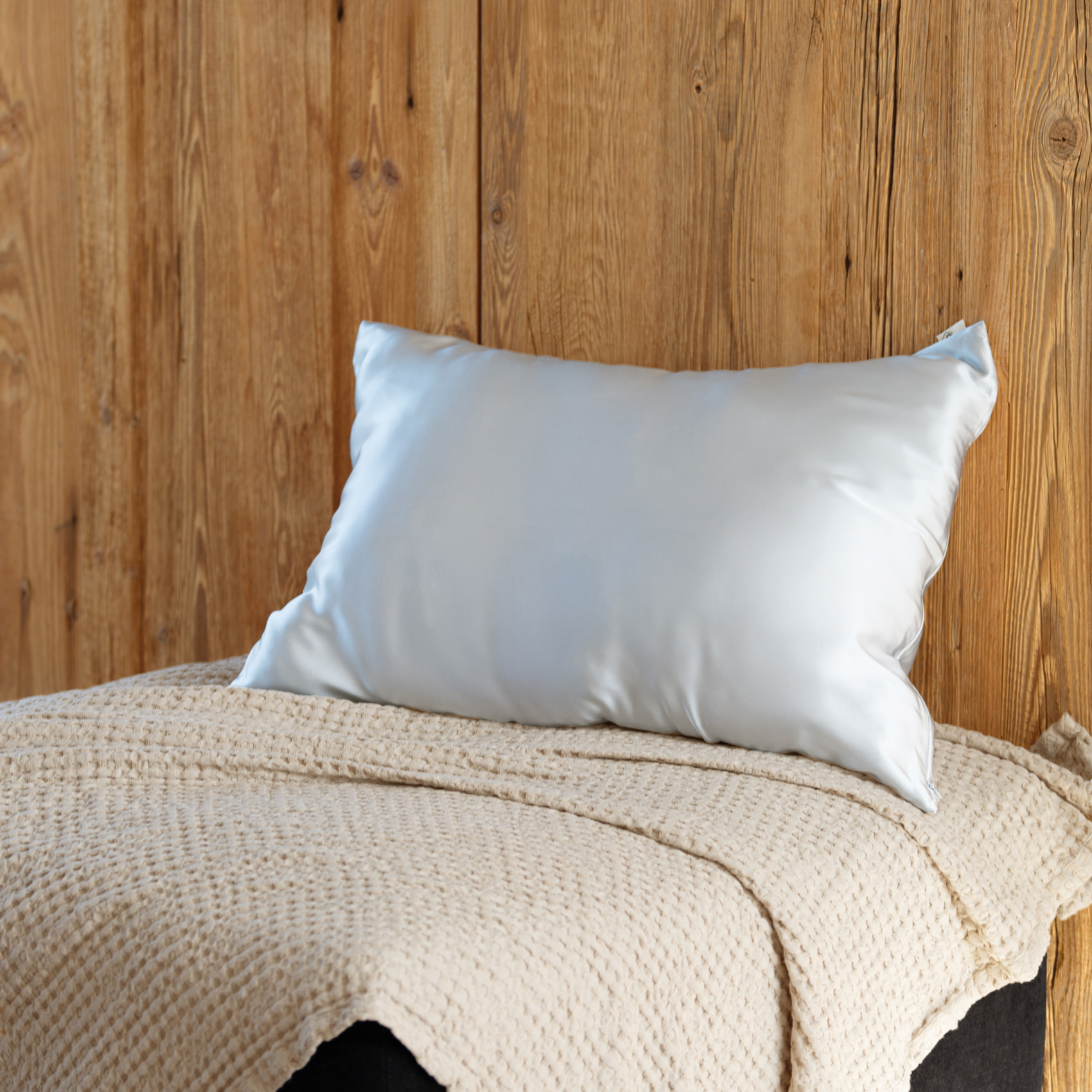 Taie d’oreiller en soie anti frisotti et anti-âge - Argent