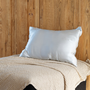 Taie d’oreiller en soie anti frisotti et anti-âge - Argent