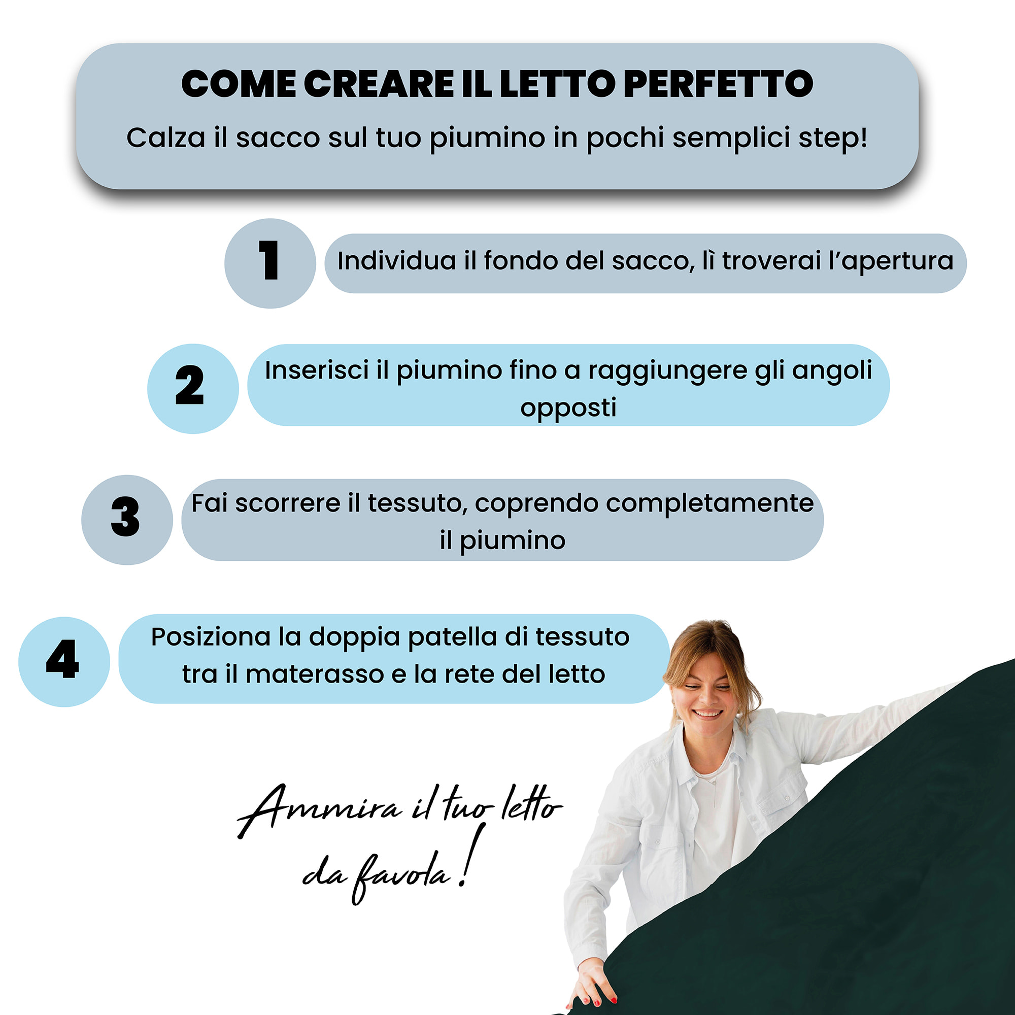 PARURE COPRIPIUMINO WATER WASHED, 100% Microfibra, No Stiro - OTTANIO