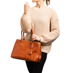 Borsa a tracolla  da donna In Vera pelle Made in Italy 35x23x16 cm