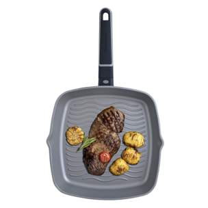 Sartén Grill Ø28x5,5cm en Aluminio fundido apta para inducción INDIGO MasterPRO
