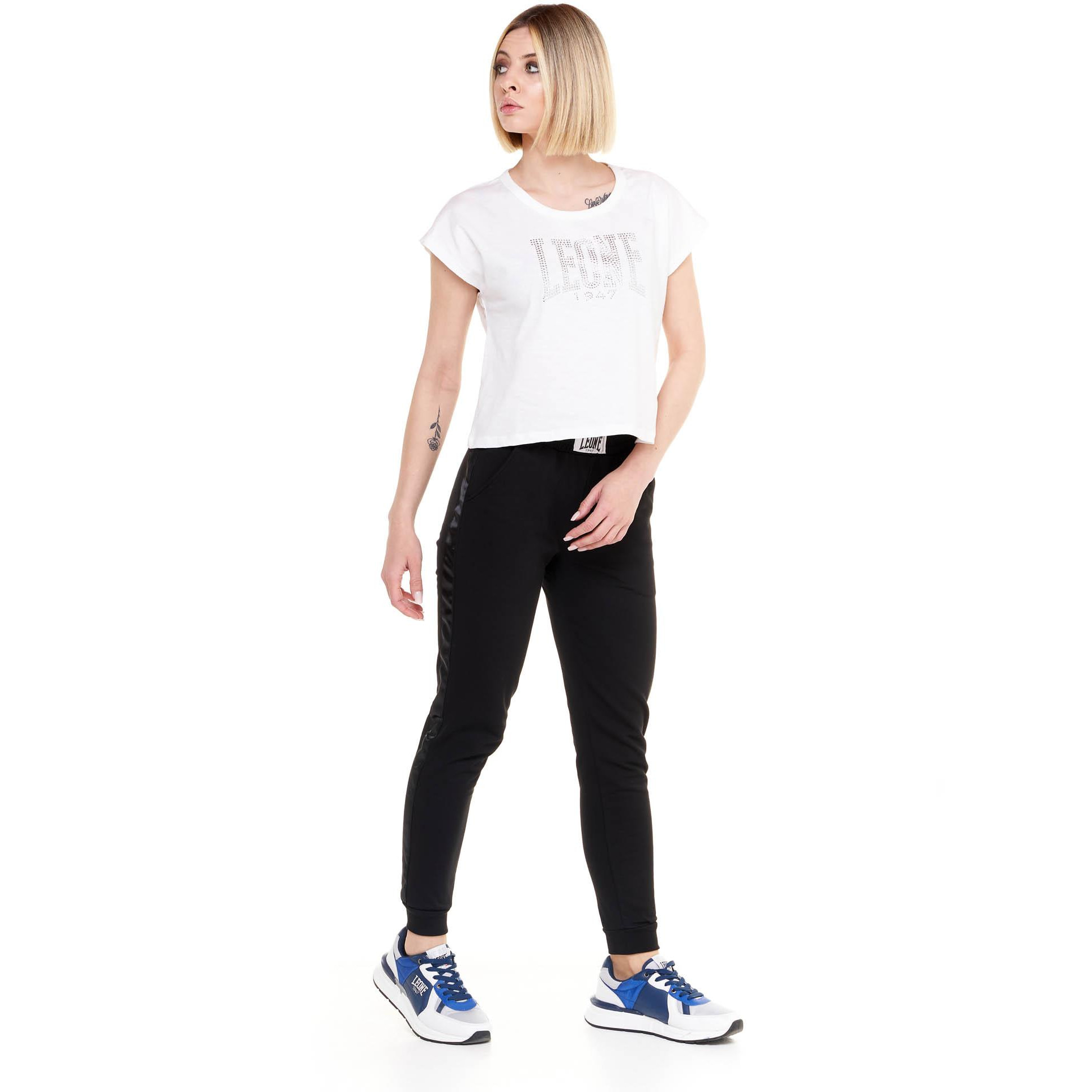 Camiseta cropped de manga corta de lujo para mujer