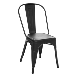 Chaise "Niko" métal noir