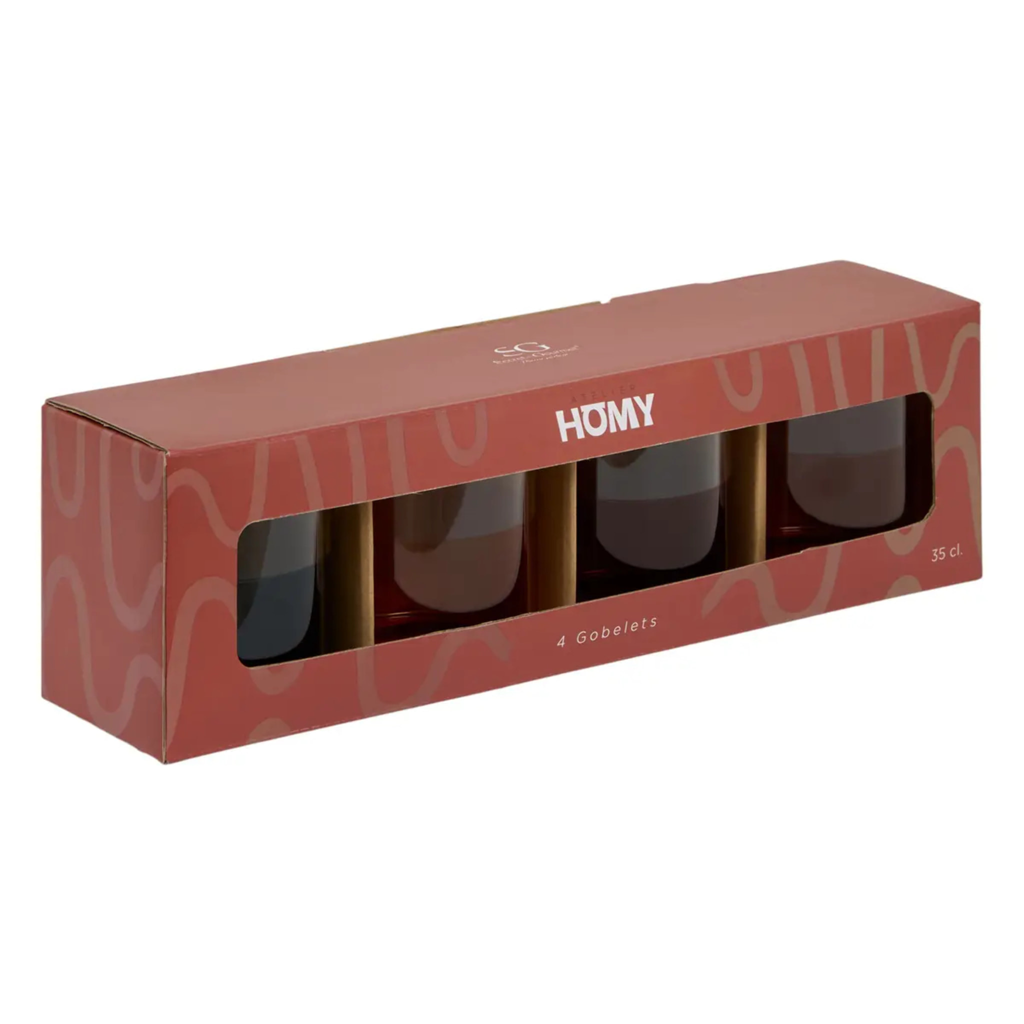 Lot de 4 gobelets Homy 350ml