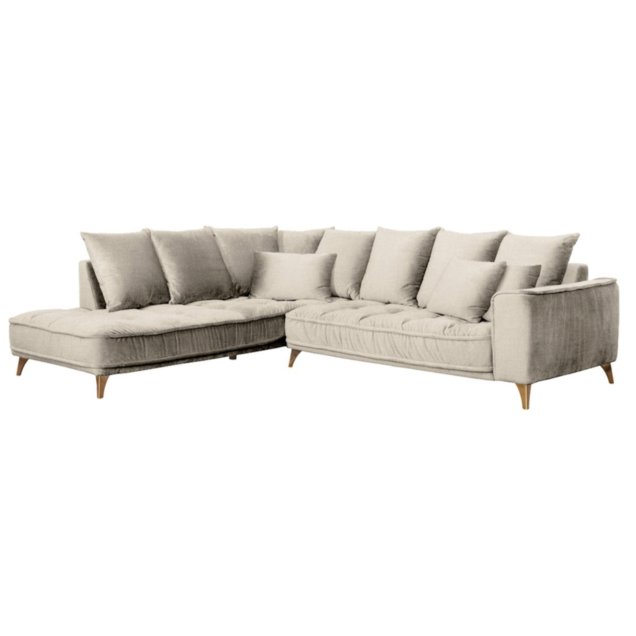 Canapé d'Angle Gauche Tissu Altamo, 4 Places, Housse Déhoussable, Style Scandinave