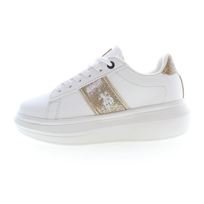 Sneakers U.S. Polo Assn White Gold