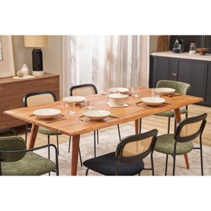 Table à manger rectangulaire en bois massif L175 cm SAVANA