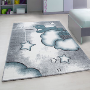 KIDS - Tapis enfant à motif ourson bleu - KID0580BLE
