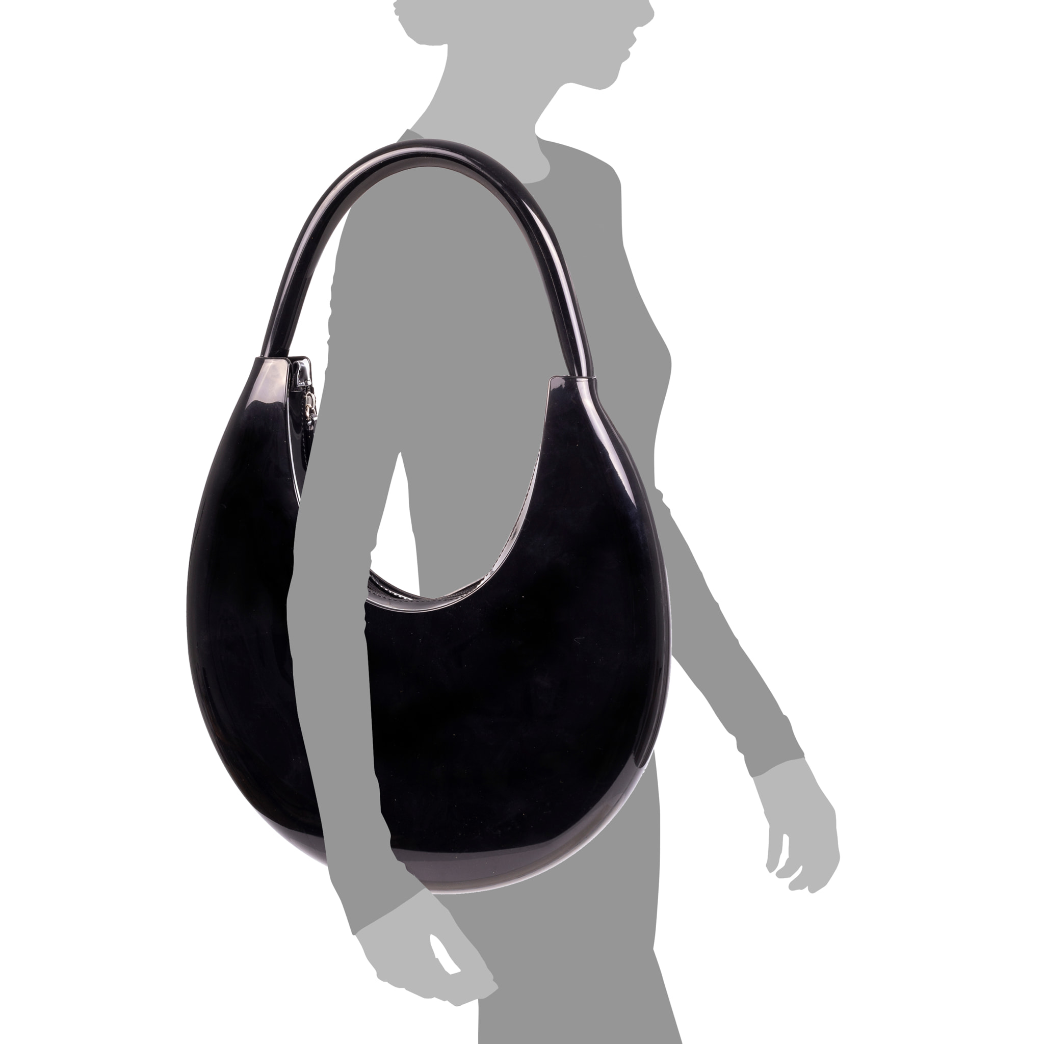 Villabate bolso de hombro de pvc brillante.