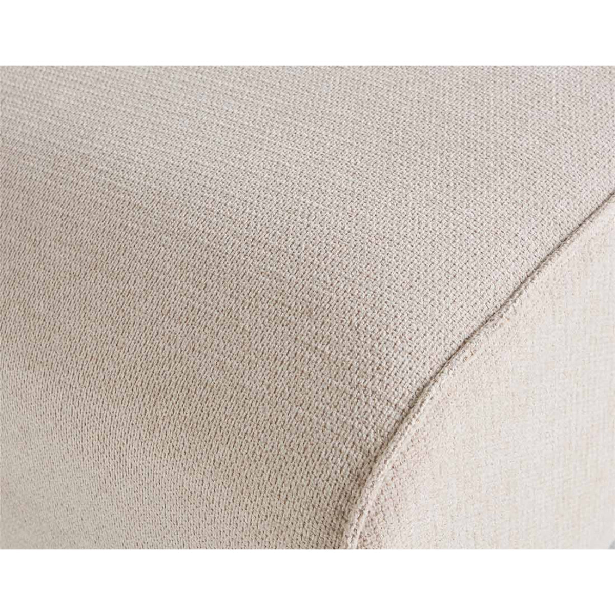 Suaro - Module d'assise d'angle gauche en tissu texturé - Beige