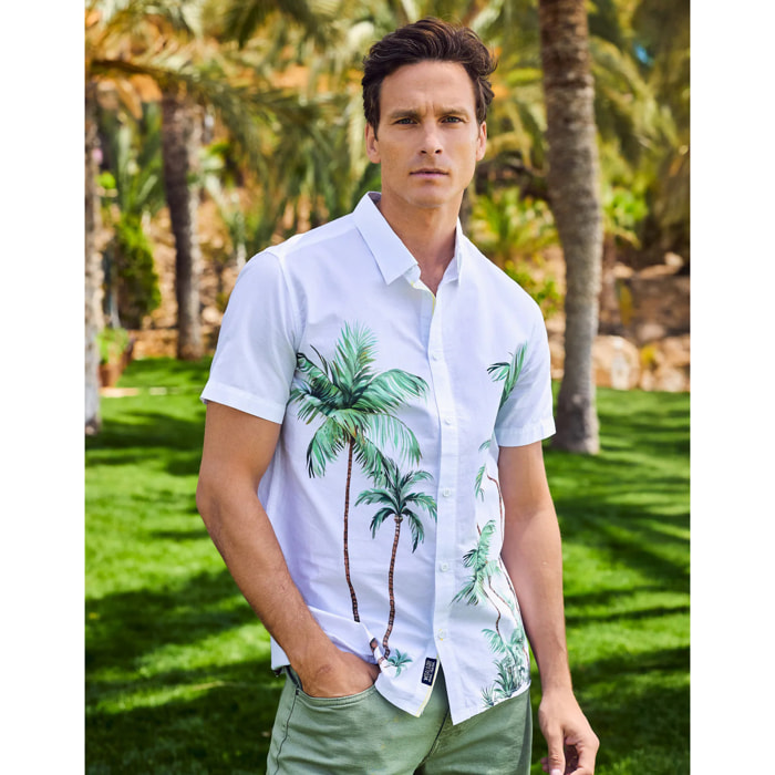 Camisa Manga Corta Palmeras - Doves