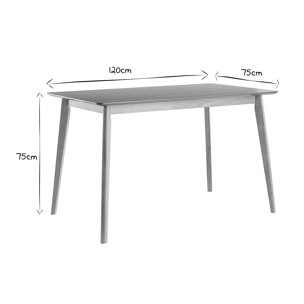 Table à manger scandinave finition frêne L120 cm ELION