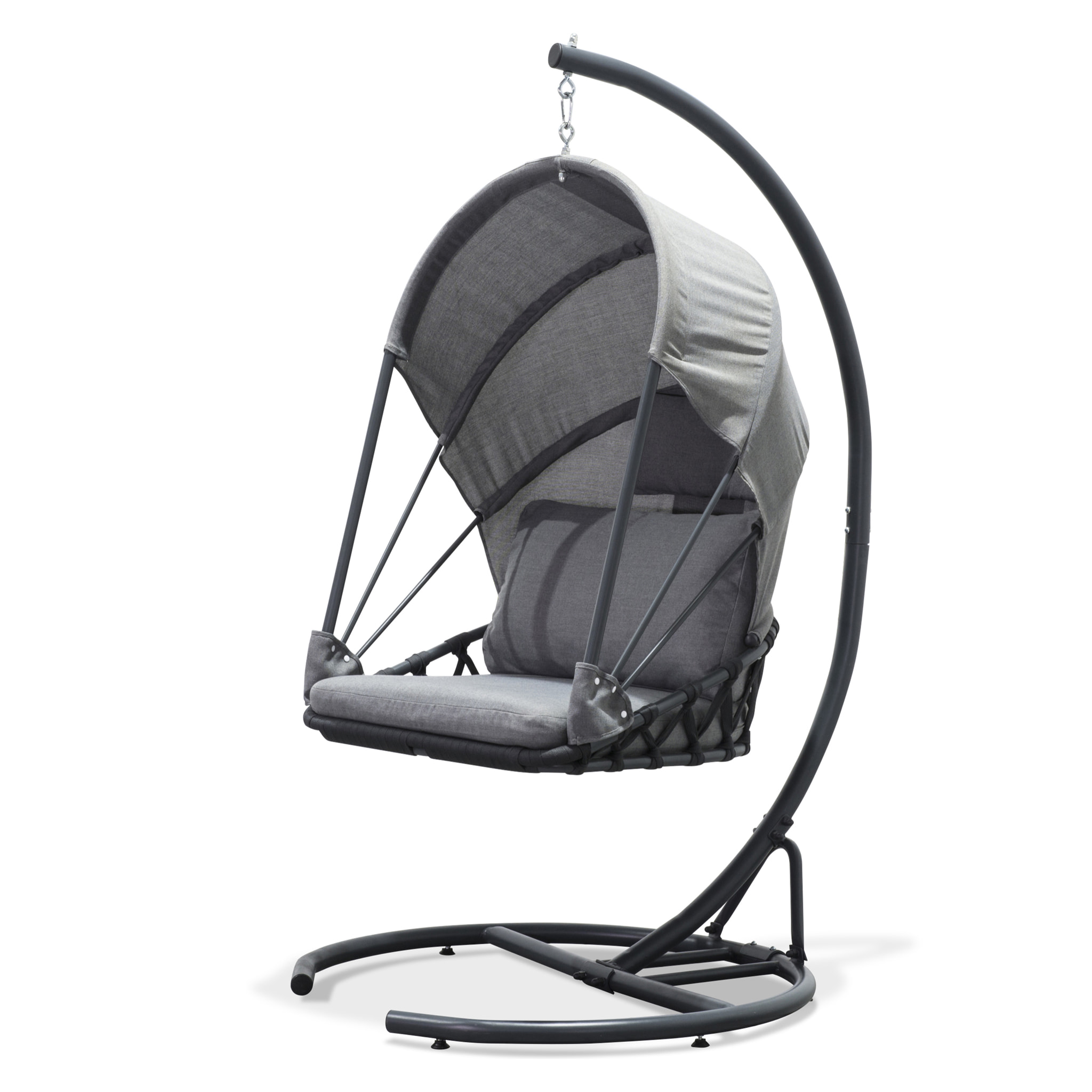 LACANAU - Balancelle de jardin en acier avec coussins