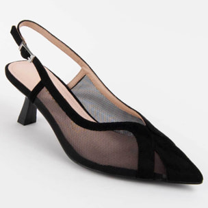 Zapato De Tacón - Negro - Altura: 4 Cm