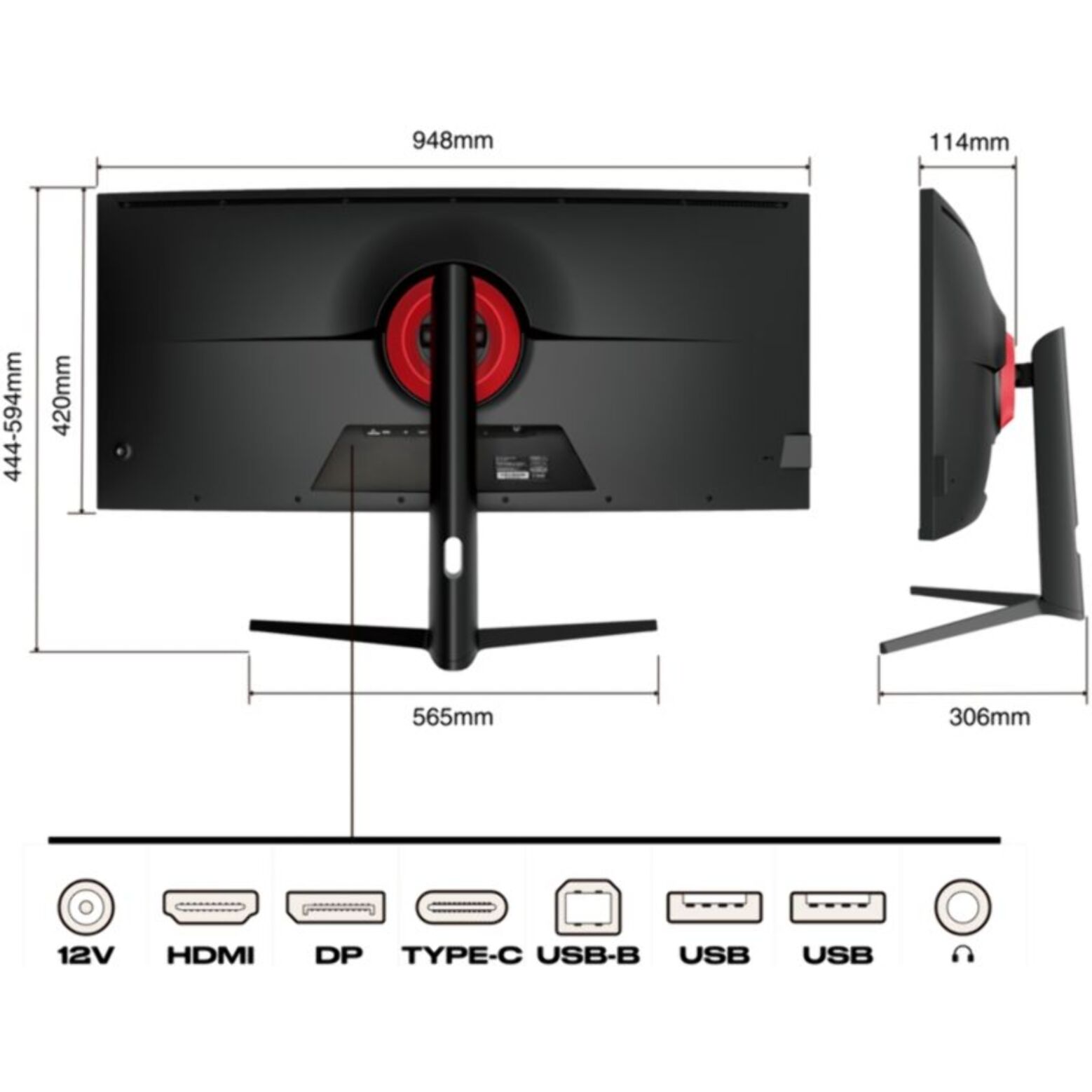 Ecran PC 5K JAPANNEXT JN-5X40 incurvé 40'' incurvé IPS 5K WUHD USB-C 65W KVM