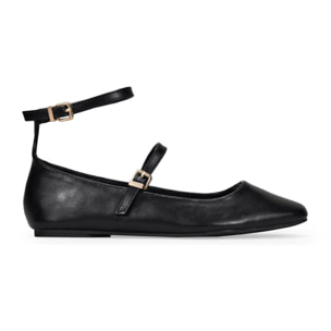 Bailarinas negras con suela plana