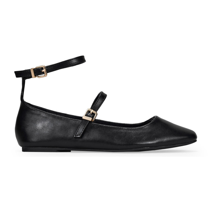 Bailarinas negras con suela plana